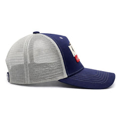Gorra Knite American Basic Trucker Ajustable Cap Color Azul Diseño De La Tela Lisa Talla Un