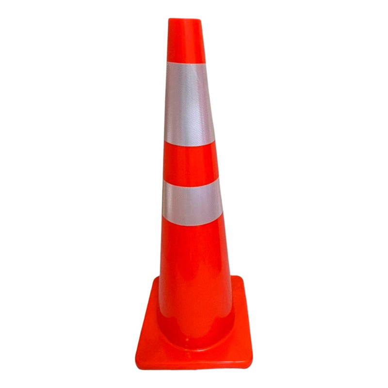 Set Conos 5 pzs Tránsito Vial Naranja Reflejante Seguridad-90 cm
