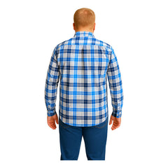 Camisa Cuadros Azul Negro Big Kong Tallas Grandes Hombre