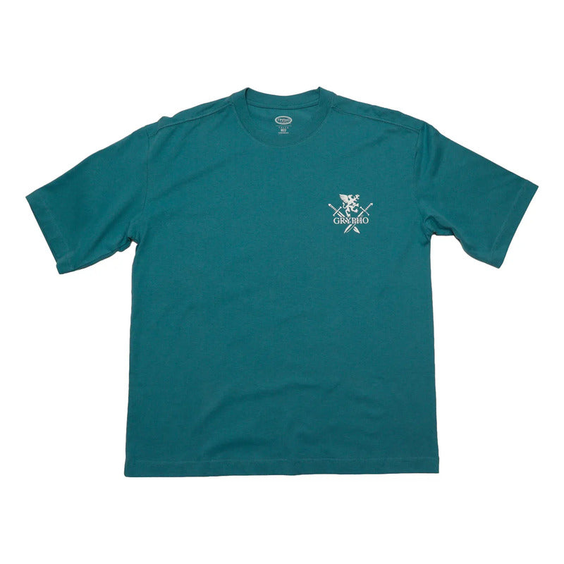 Playera Oversized Hombre Algodón 240g High Density Shield