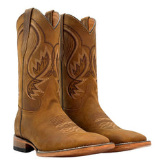 Bota Vaquera Piel Grabado Phyton Cafe Calzado Del Bajío