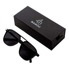 Lentes De Sol Baroc Super Star Black Uv400 Aviador Unisex Océano Negro