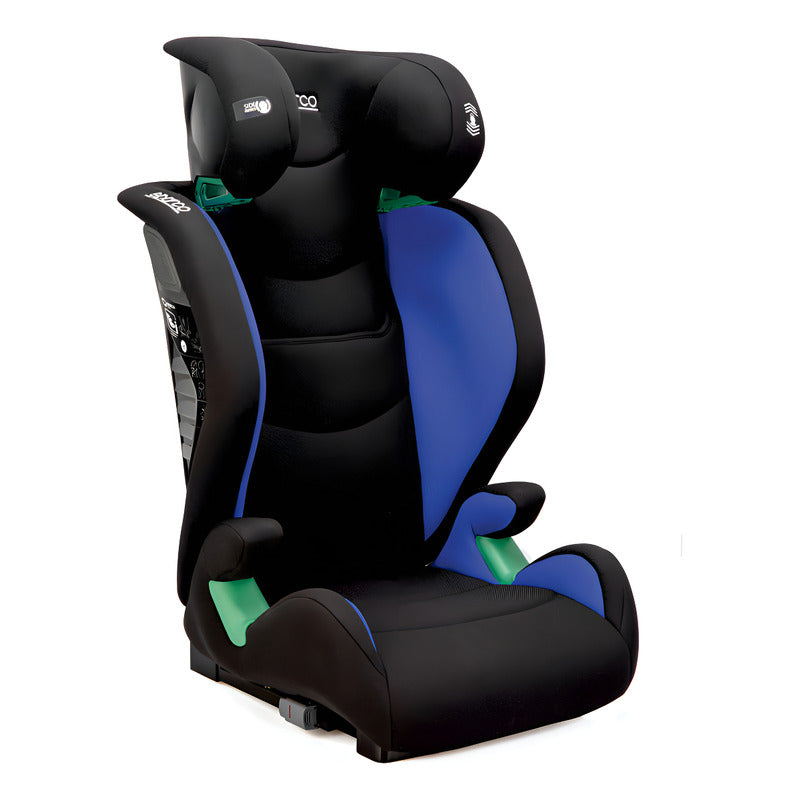 Autoasiento Sparco Sk2000i Booster Niño Seguridad Isofix Color Azul