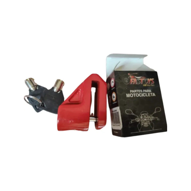 Candado Antirrobo De Seguridad Para Moto Bicicleta Scooter Rojo