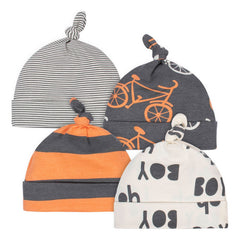 Gorro Para Bebé Gerber Algodón Orgánico Set 4 Piezas