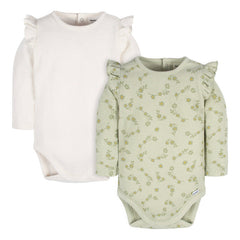 Pañalero Gerber Pack 3 Piezas Body Algodón Ropa Bebé Niña-0-3M