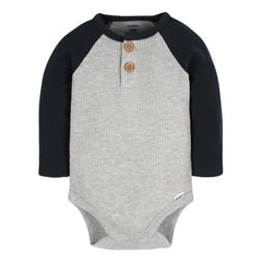 Pañalero Gerber Pack 2 Piezas Rojo Gris Manga Larga Bebé Color Gris / Rojo Talla 3-6m 3-6 M Liso