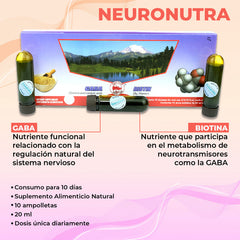 Gaba Biotina Neuronutra Claridad Mental 10 Ampolletas Sin Sabor