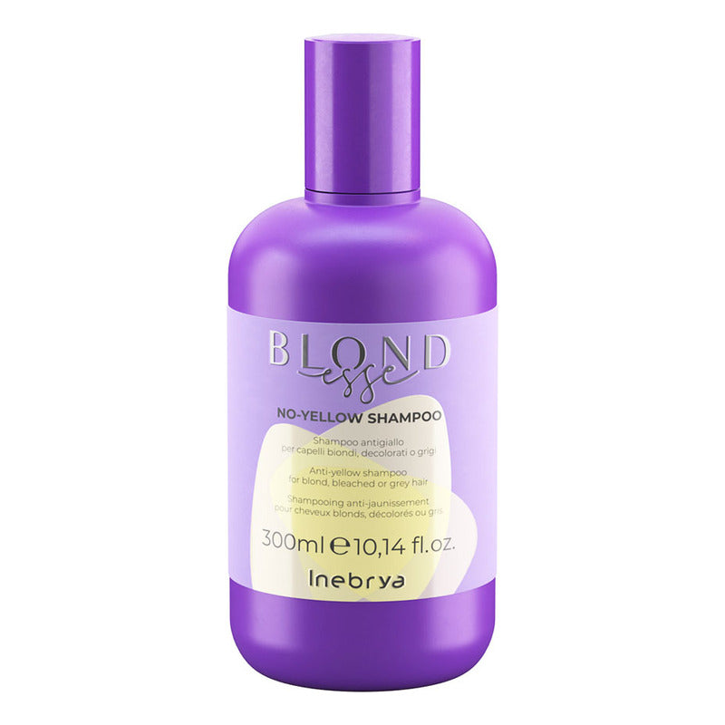 Shampoo Inebrya No Yellow 300ml matizador rubio y gris