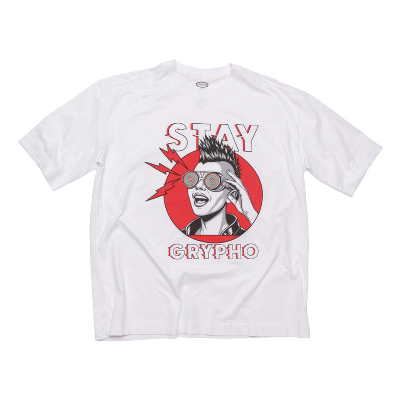 Playera Oversized Hombre Algodón Premium 240g Stay Grypho
