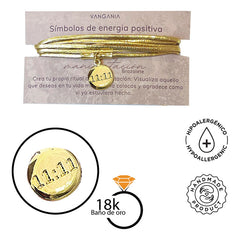 Pulsera Manifestación 11:11 De Cuero Varias Vueltas Vangania