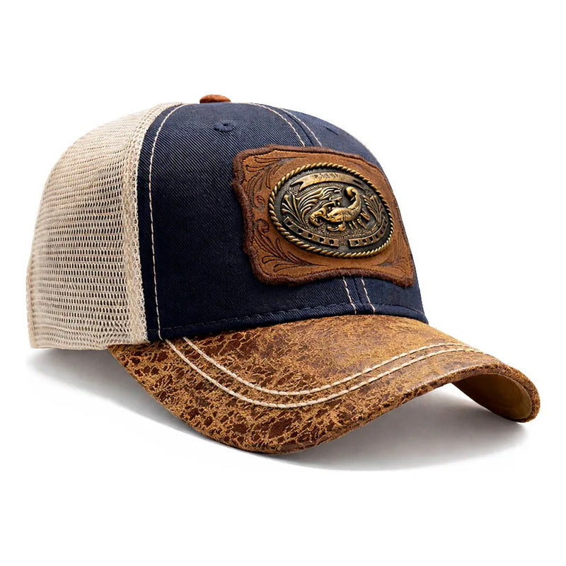 Gorra Trucker Vaquera Alacrán Herraje Metálico Rancho