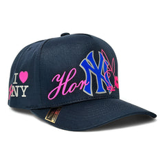 Vago Style Horny Gorra Artesanal Azul Marino Visera Curva Talla Único