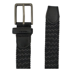 Cinturón Ferrioni Kids Textil Stretch Trenzado Negro/gris