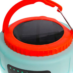 Lámpara Camping Panel Solar Recargable Con Usb Estructura Blanco