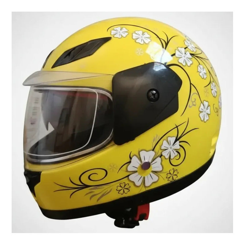 Nasaki Casco Para Moto O Scooter Niños Amarillo Amarillo Monocolor Brillante Xl