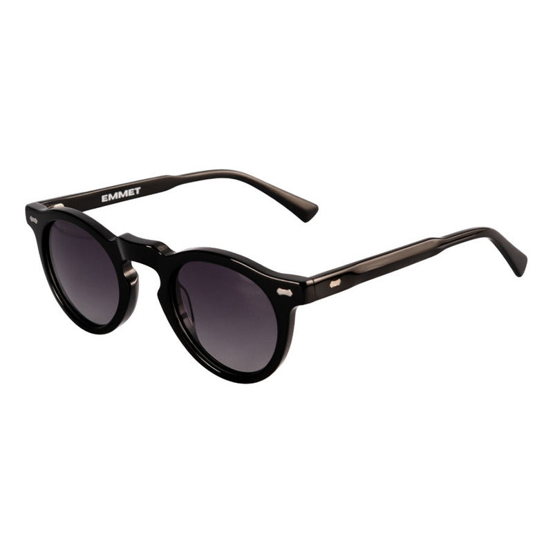 Lentes De Sol Emmet Unisex Redondos Violeta Uv400 Acetato Redondo Negro