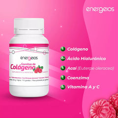 Gomitas Colágeno Ácido Hialurónico Suplemento Kit Energeios Sin Sabor