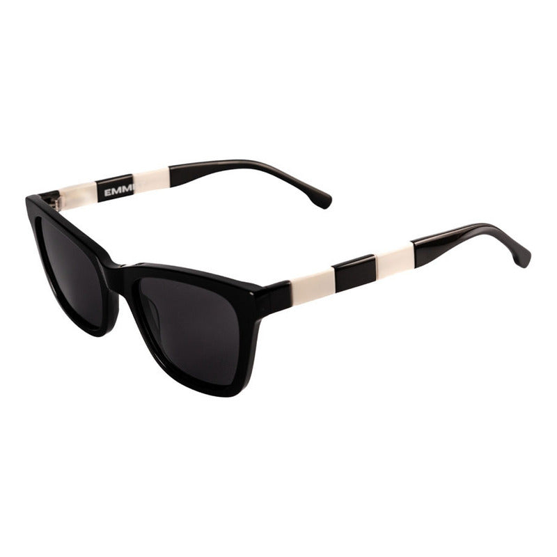 Lentes De Sol Emmet Cat Eye Unisex Blanco Negro UV400