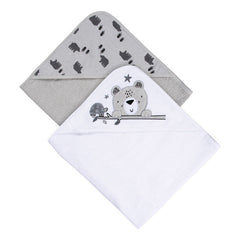 Set 2 toallas bebé Gerber capucha gris 66×76 cm algodón-OSZ