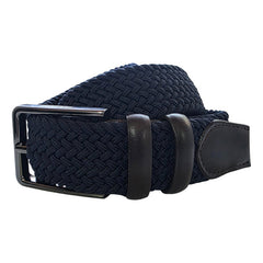 Cinturón Ferrioni Textil Elástico Trenzado Azul Hombre 34mm