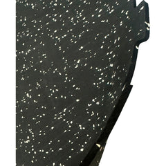 Piso Hule Antiderrapante Gym Alto Impacto Modular Set 12pz N Negro Con Chispas Blancas