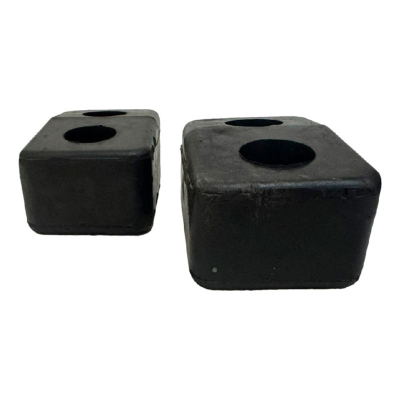 Par Tope Hule Negro Alto Impacto Carrocería Camión Redila-6 cm X 4 cm
