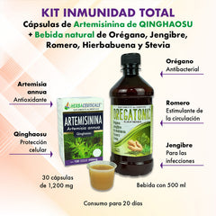 Artemisinina Kit Inmunidad Total Defensas Caps Jarabe Sin Sabor