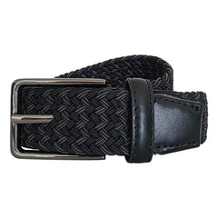 Cinturón Ferrioni Kids Textil Stretch Trenzado Negro/gris