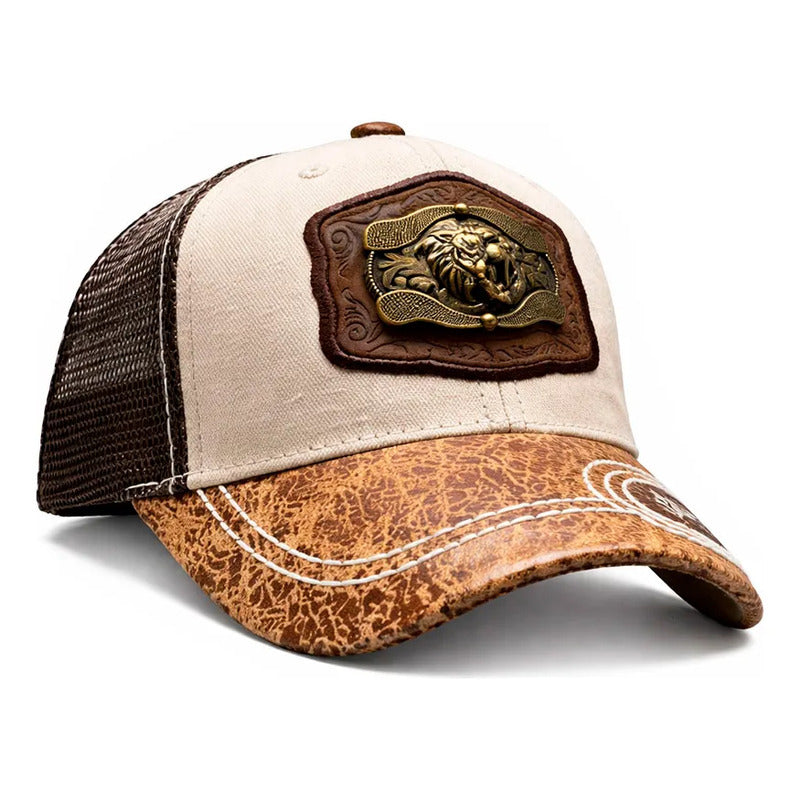 Gorra Trucker Vaquera Pantera Herraje Metálico Rancho