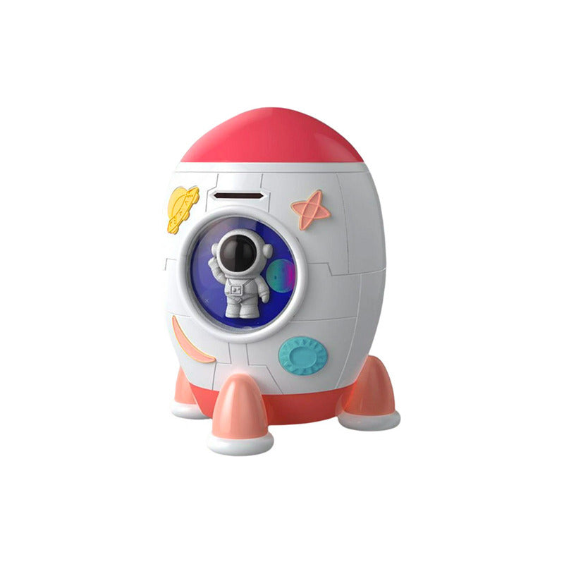 Alcancia Electronica Cohete Espacial Para Billetes Y Monedas