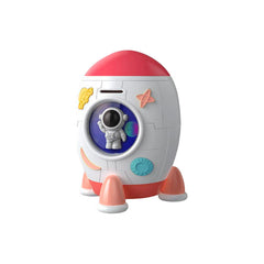 Alcancia Electronica Cohete Espacial Para Billetes Y Monedas