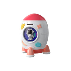 Alcancia Electronica Cohete Espacial Para Billetes Y Monedas