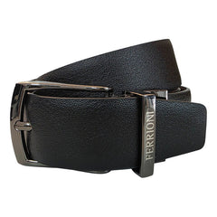Cinturon Ferrioni Reversible Piel Genuina Negro Moka 34mm
