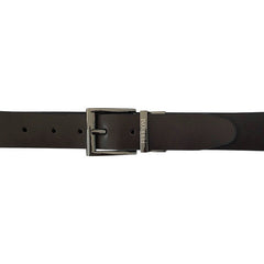 Cinturon Reversible Piel Genuina Hombre Chocolate Negro