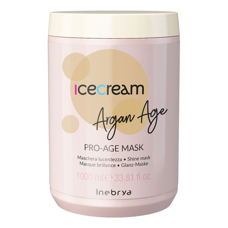 Mascarilla Inebrya Argan Age 1000ml hidratación y brillo