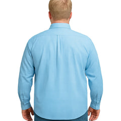 Camisa Big Kong Usa Hombre Rayas Azul Turquesa Manga Larga