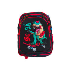 Mochila Escolar Con Luz Led Lonchera Y Lapicera Negro Liso