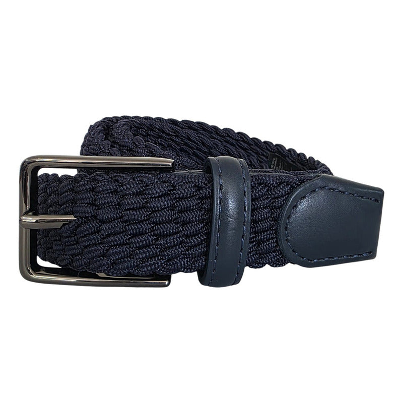 Cinturón Ferrioni Kids Textil Stretch Trenzado Marino 29mm
