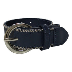 Cinturón Ferrioni Dama Piel Genuina Armenta Marino 25mm