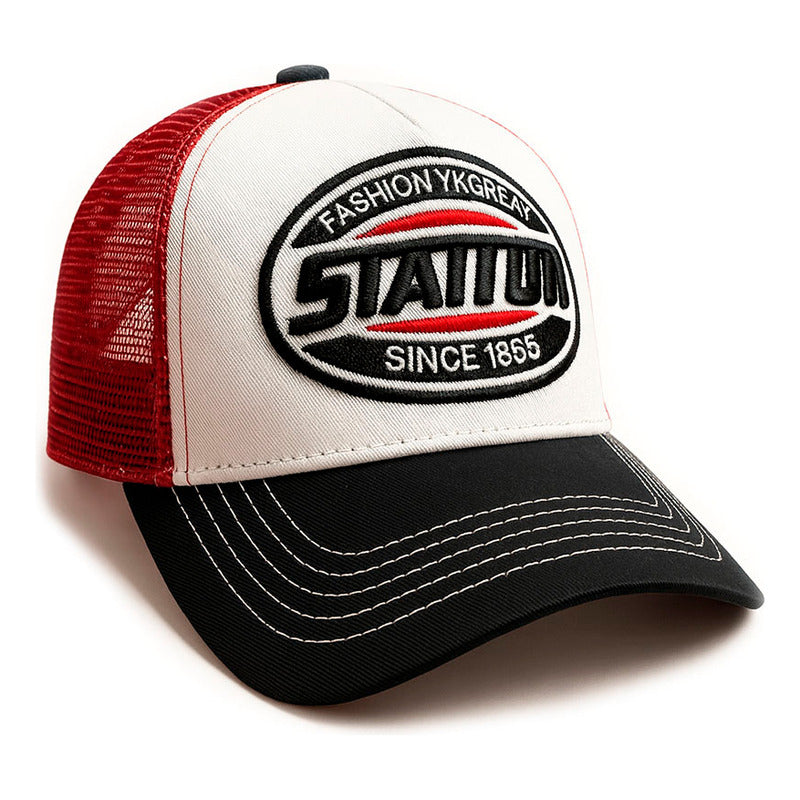 Gorra camionero premium malla transpirable Knite 3D Station-Unitalla