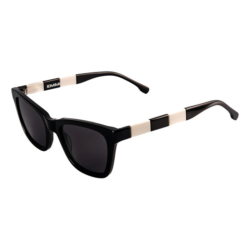 Lentes De Sol Emmet Cat Eye Unisex Negro Blanco Zebra Uv400