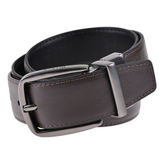 Cinturón Reversible De Piel Genuina Negro Cafe 34 Mm Hickok