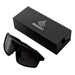 Lentes De Sol Baroc Rocky Uv400 Deportivo Doubleblack Unisex Color Negro Océano