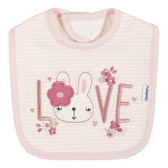 Set 3 Baberos Orgánicos Gerber 100% Algodón Rosa Cobertura