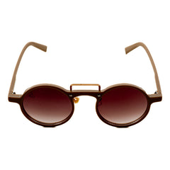 Lentes De Sol Toscana Baroc Green Redondos Uv400 Vintage Verde Rosa Pálido