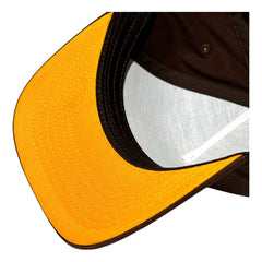 Vago Style Ballenita Gorra Artesanal Café Visera Curva Color Amarillo Talla Único