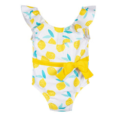 Traje de baño Gerber blanco niña UPF 50+ cómodo 1 pieza-2T