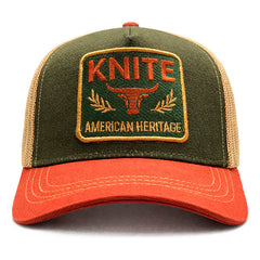 Gorra Trucker Western Lux Knite American Ajustable Snapback Verde Un