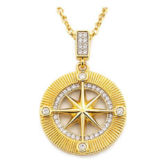 Collar Moon & Self Ruta Estelar Estrella Polar Oro 18k Dorado